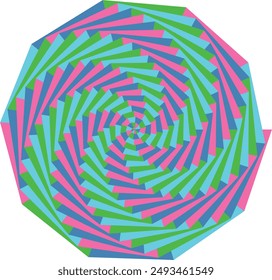 An abstract psychedelic spiral swirl shape design element.