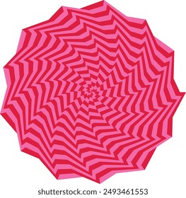 An abstract psychedelic spiral swirl shape design element.