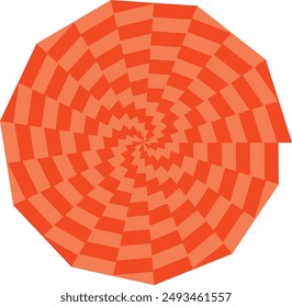 An abstract psychedelic spiral swirl shape design element.