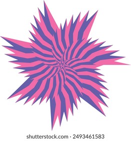 Un elemento de diseño de forma de espiral psicodélica abstracta.