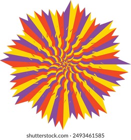 An abstract psychedelic spiral swirl shape design element.
