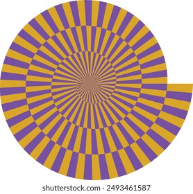 An abstract psychedelic spiral swirl shape design element.