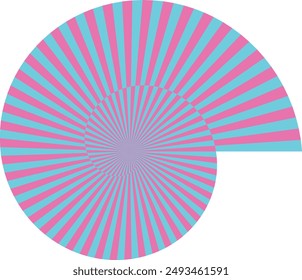An abstract psychedelic spiral swirl shape design element.