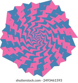 An abstract psychedelic spiral swirl shape design element.