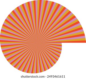 An abstract psychedelic spiral swirl shape design element.