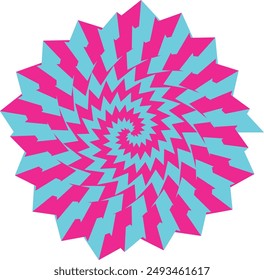 An abstract psychedelic spiral swirl shape design element.