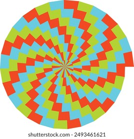 An abstract psychedelic spiral swirl shape design element.
