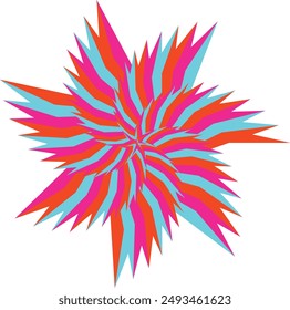 Un elemento de diseño de forma de espiral psicodélica abstracta.