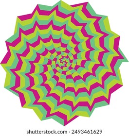 Ein abstraktes psychedelisches Spiralwirbel-Gestaltungselement.