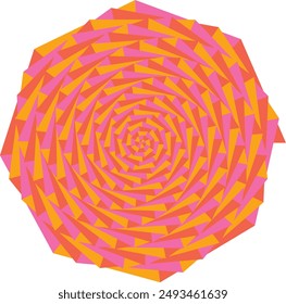 An abstract psychedelic spiral swirl shape design element.