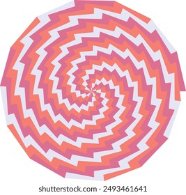 An abstract psychedelic spiral swirl shape design element.