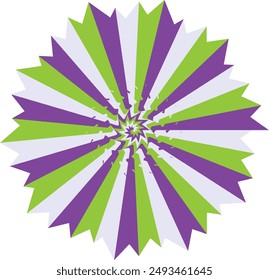 Un elemento de diseño de forma de espiral psicodélica abstracta.