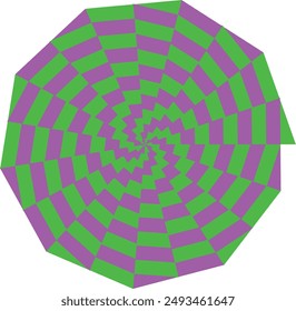 An abstract psychedelic spiral swirl shape design element.