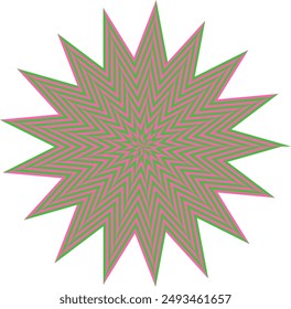 An abstract psychedelic spiral swirl shape design element.