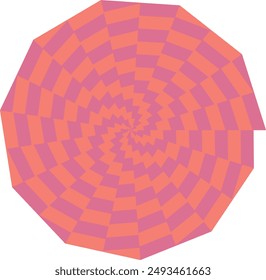 An abstract psychedelic spiral swirl shape design element.