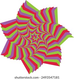 An abstract psychedelic spiral swirl shape design element.