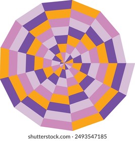 An abstract psychedelic spiral swirl shape design element.
