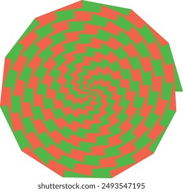 An abstract psychedelic spiral swirl shape design element.
