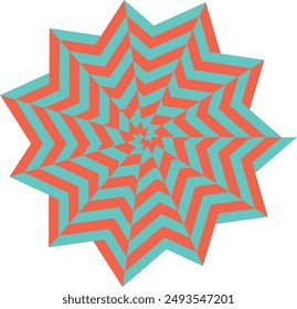 An abstract psychedelic spiral swirl shape design element.