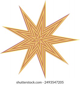 Un elemento de diseño de forma de espiral psicodélica abstracta.