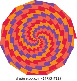 An abstract psychedelic spiral swirl shape design element.