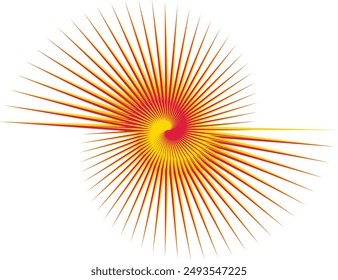 An abstract psychedelic spiral swirl shape design element.