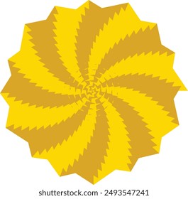 An abstract psychedelic spiral swirl shape design element.