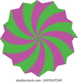 Ein abstraktes psychedelisches Spiralwirbel-Gestaltungselement.