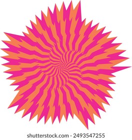 An abstract psychedelic spiral swirl shape design element.