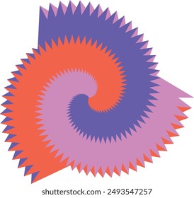 An abstract psychedelic spiral swirl shape design element.