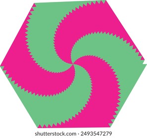 An abstract psychedelic spiral swirl shape design element.