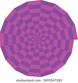 Un elemento de diseño de forma de espiral psicodélica abstracta.