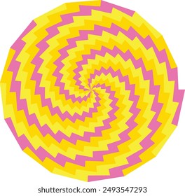 Un elemento de diseño de forma de espiral psicodélica abstracta.