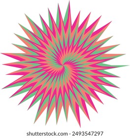 An abstract psychedelic spiral swirl shape design element.
