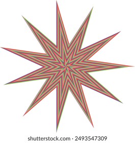 An abstract psychedelic spiral swirl shape design element.