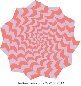 Un elemento de diseño de forma de espiral psicodélica abstracta.