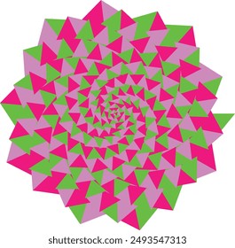 An abstract psychedelic spiral swirl shape design element.