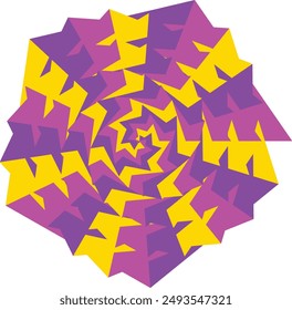An abstract psychedelic spiral swirl shape design element.