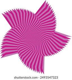 Un elemento de diseño de forma de espiral psicodélica abstracta.