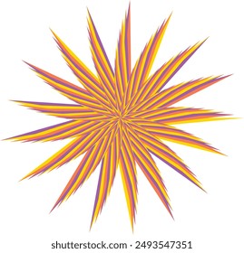 An abstract psychedelic spiral swirl shape design element.