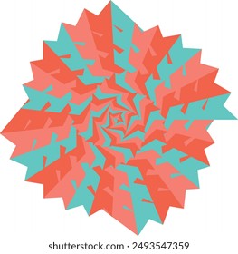 An abstract psychedelic spiral swirl shape design element.