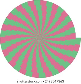 Un elemento de diseño de forma de espiral psicodélica abstracta.