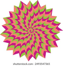 An abstract psychedelic spiral swirl shape design element.