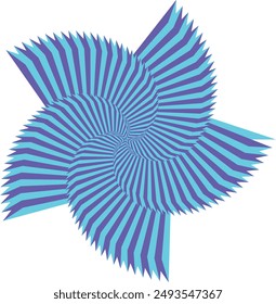 An abstract psychedelic spiral swirl shape design element.
