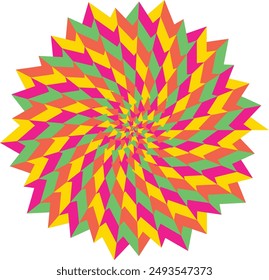 An abstract psychedelic spiral swirl shape design element.