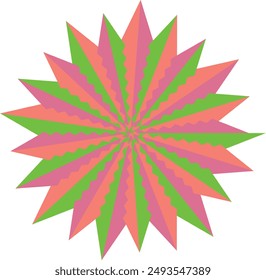 An abstract psychedelic spiral swirl shape design element.