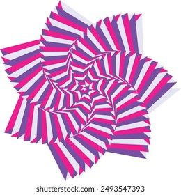 An abstract psychedelic spiral swirl shape design element.