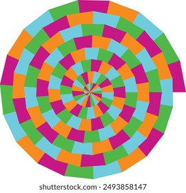An abstract psychedelic spiral swirl shape design element.