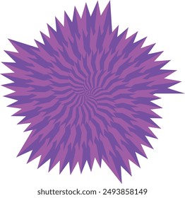 Un elemento de diseño de forma de espiral psicodélica abstracta.