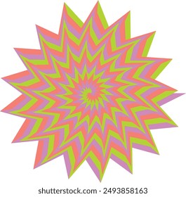 An abstract psychedelic spiral swirl shape design element.